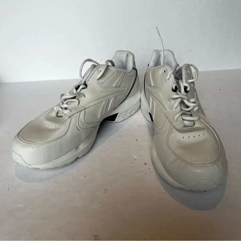Reebok DMX Men's Sneakers Cream/Navy trim Size 13 XWide 4E Leather Upper